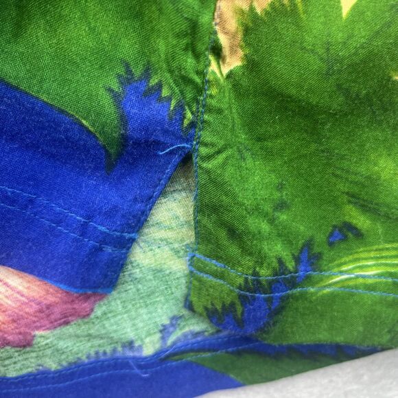 Thums Up Mens L Hawaiian Surfboard Button Up Surf Shirt Vintage 90s Thumbs - Picture 6 of 12